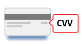 CVV on the back of your credit card